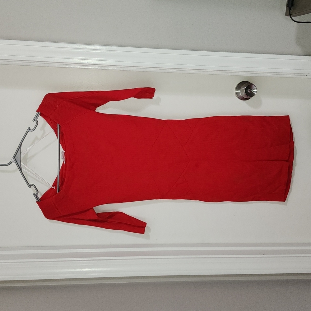 off shoulder  red dress